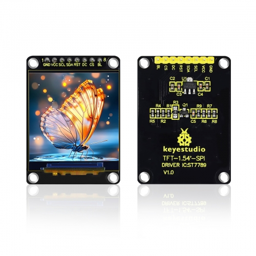Keyestudio 1.54-inch IPS TFT LCD Display Module 240x240 SPI Interface for Arduino