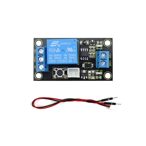 Keyestudio Button-Controlled One Channel 12V Relay Module For Arduino (Black and Environmental-friendly)