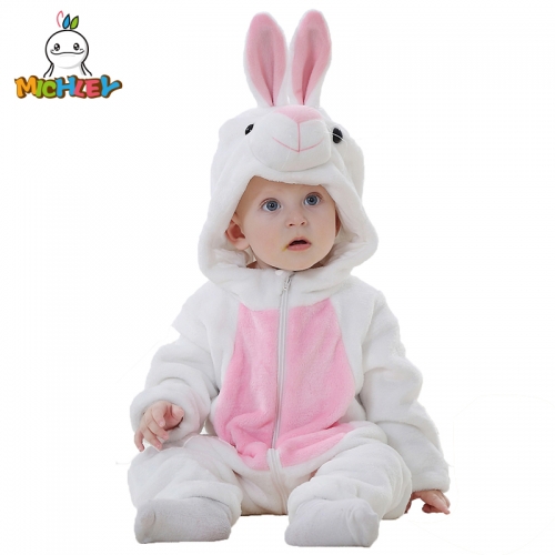 MICHLEY Rabbit Unisex-Baby Animal Onesie Costume Cartoon Outfit Homewear