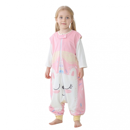 Michley Pink Unicorn Sleeveless 1-6 Years Cartoon Kids Pajamas