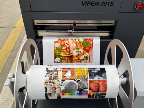 Focus Viper 391s Full color label printer printing with barcode Mini label printer machine