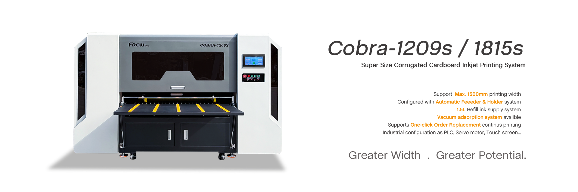 Focus Cobra-1209s Single Pass direct to Carton Box printer