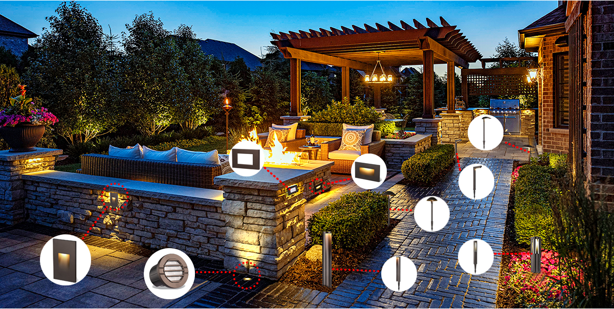 Gardencoin®Radius Low Voltage Pathway Lights,Outdoor Waterproof Garden  Lights, Aluminum Housing Etl Listed,Outdoor