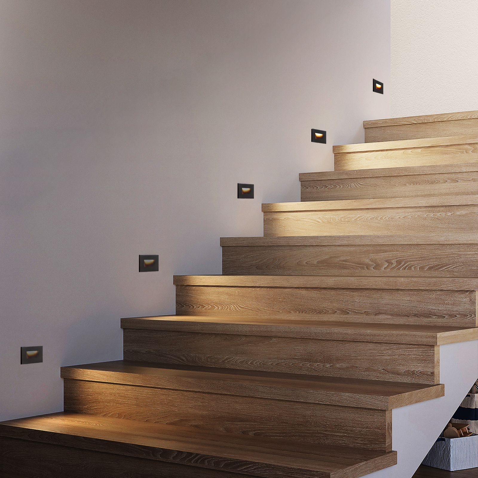 Gardencoin®Harp Deck Stair Light, Etl Listed Indoor Outdoor Step lighting  ，Aluminum Waterproof Staircase Lighting
