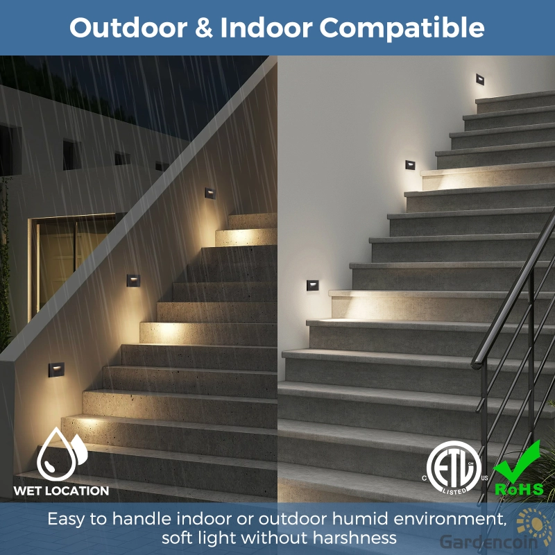 Gardencoin®Beacon Deck Stair Step Lights, Easy-To-Install Security Outdoor&Indoor Die-cast Aluminum Lights Waterproof For Front Door, Yard, Garden