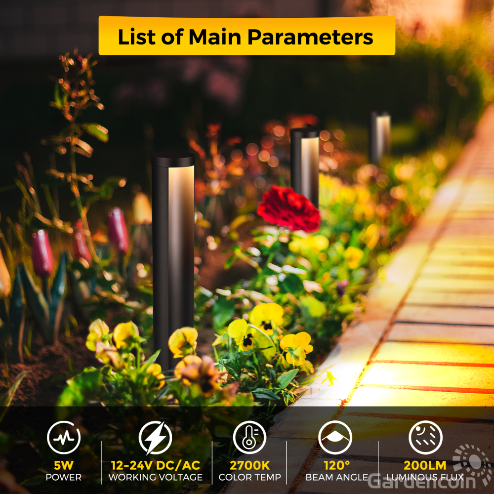 Gardencoin®Pharos 5w Led Landscape Pathway Lights,Lighting Stores Near Me,Die-Casted Aluminum,Low Voltage Waterproof Lighting for Yard Garden Walkway