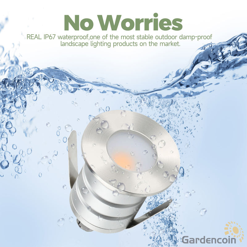 Gardencoin®Carina Recessed  Deck Lights, 12V Solid Metal  Outdoor LED Landscape Lighting,Pool Lights for Above Ground Pools. Garden/ Yard Decoration for Stair,Step,Pathway