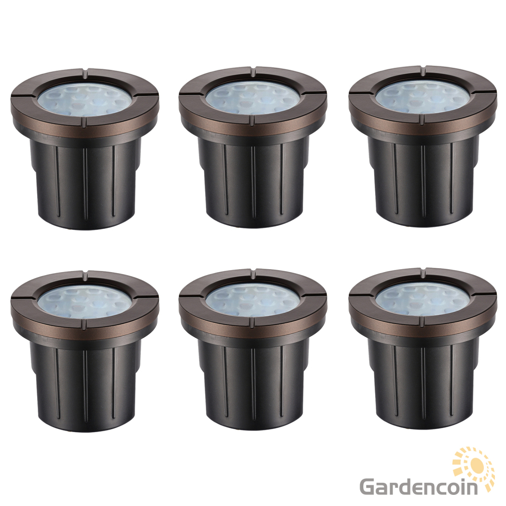 Gardencoin®Proton 6W LED Well Lights, 12V Die-cast Aluminum Outdoor In-ground Landscape Lighting for Garden,Yard,Plaza,Shrub