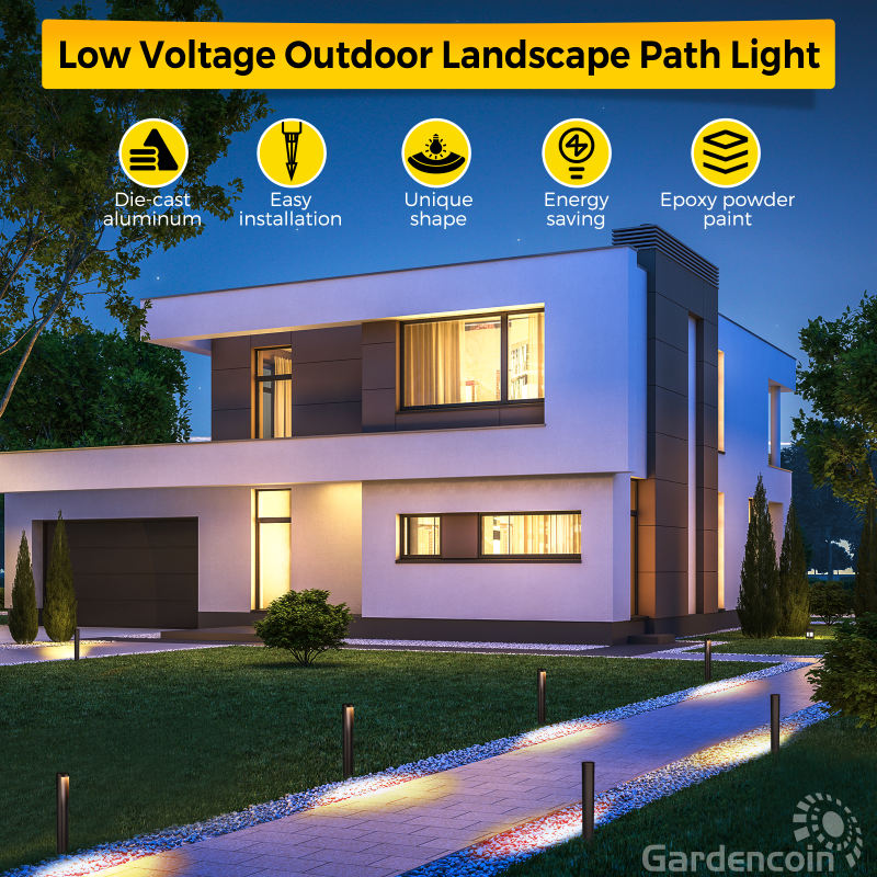 Gardencoin®Pharos 5w Led Landscape Pathway Lights,Lighting Stores Near Me,Die-Casted Aluminum,Low Voltage Waterproof Lighting for Yard Garden Walkway