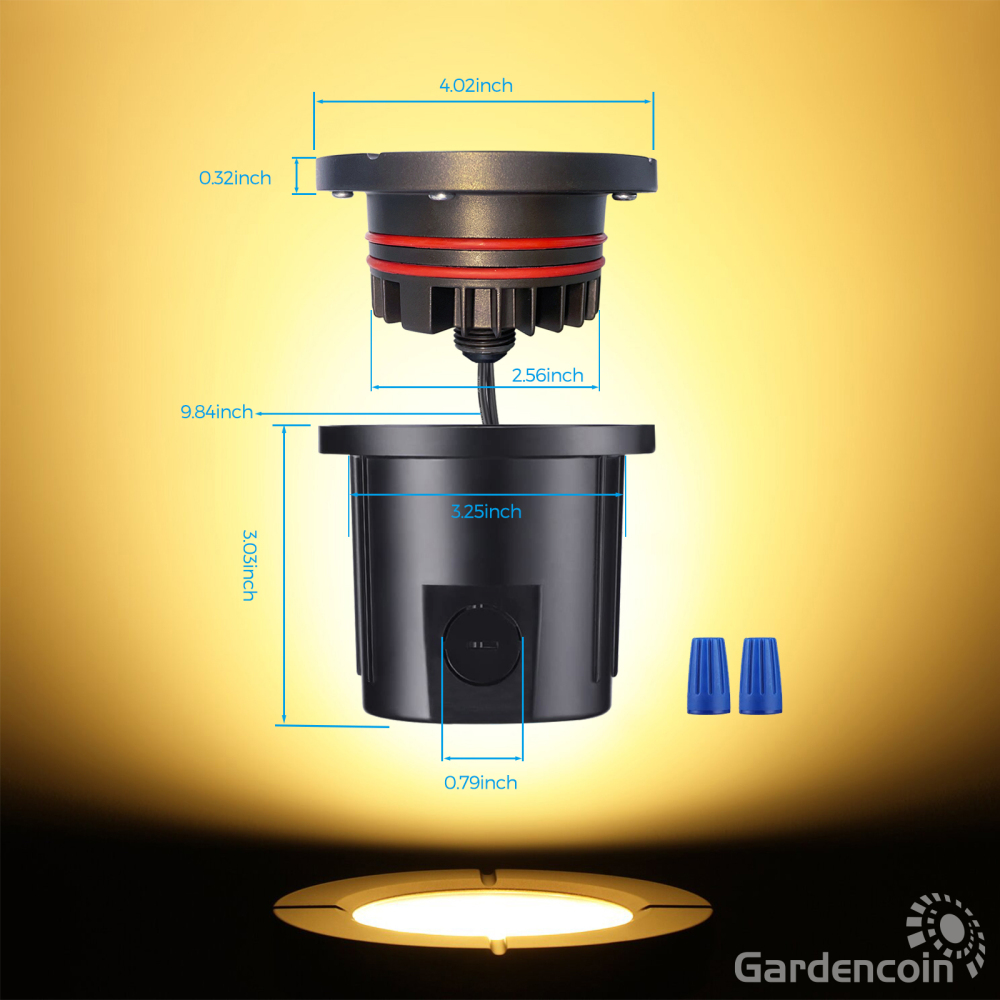 Gardencoin®Proton 6W LED Well Lights, 12V Die-cast Aluminum Outdoor In-ground Landscape Lighting for Garden,Yard,Plaza,Shrub