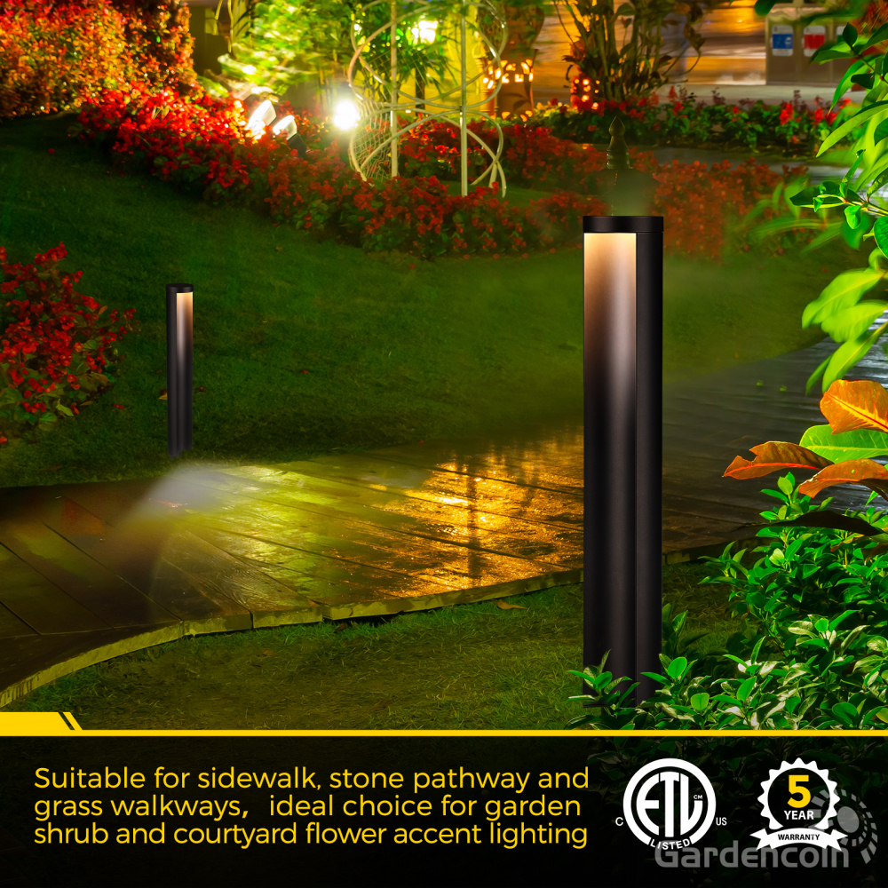 Gardencoin®Pharos 5w Led Landscape Pathway Lights,Lighting Stores Near Me,Die-Casted Aluminum,Low Voltage Waterproof Lighting for Yard Garden Walkway