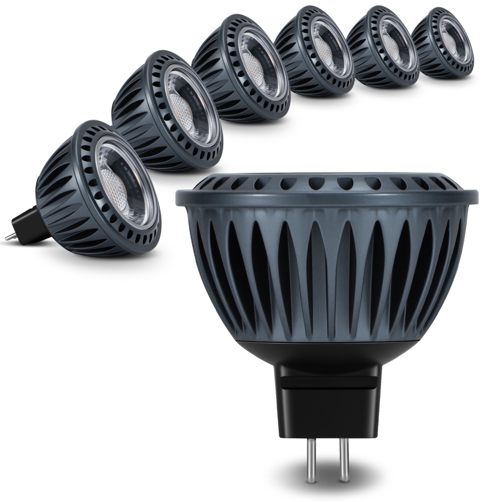 Gardencoin MR16 LED Light Blub, 5W 2700K Warm White 450 Lumens Dimmable, Aluminum Housing, Low Voltage 12V Input,GU5.3 bi-pin Light Bulbs for Landscape &Accent Lighting, Indoor/Outdoor Use