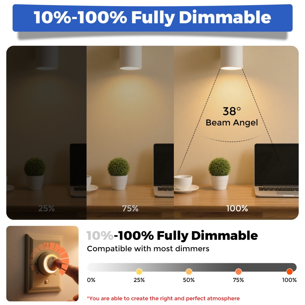 Gardencoin MR16 LED Light Blub, 5W 2700K Warm White 450 Lumens Dimmable, Aluminum Housing, Low Voltage 12V Input,GU5.3 bi-pin Light Bulbs for Landscape &Accent Lighting, Indoor/Outdoor Use