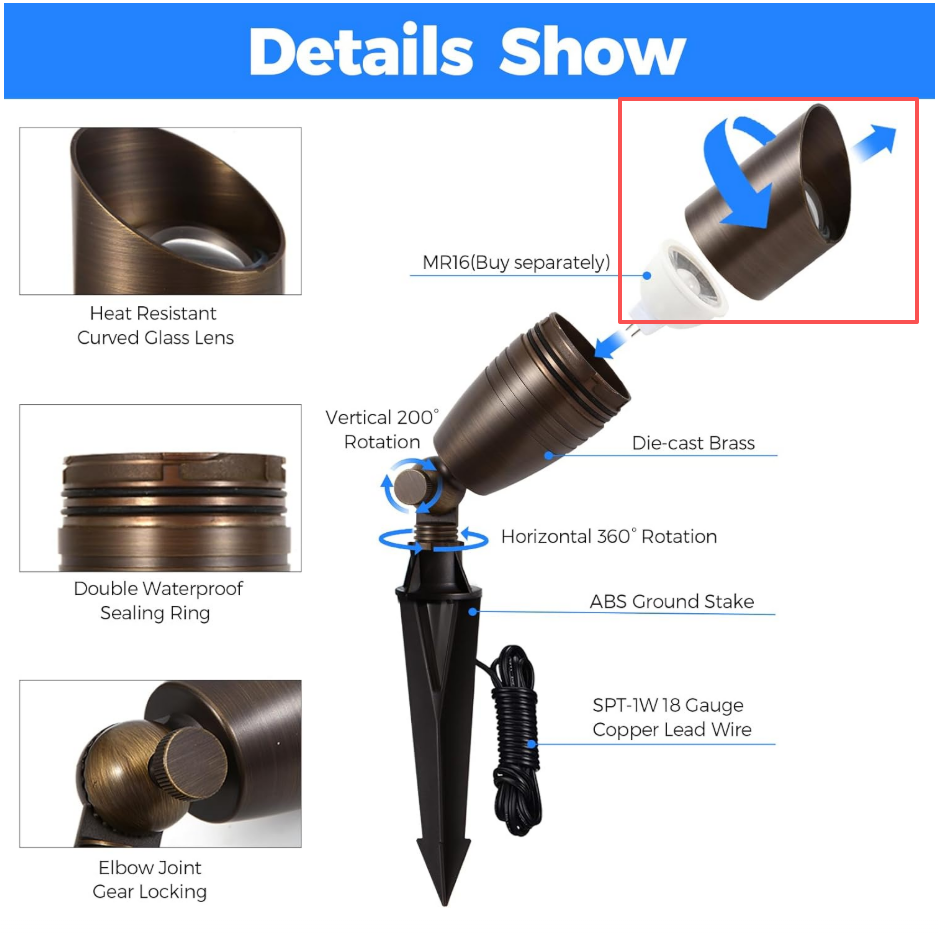 Replacement Light Cover with Heat Resistant Curved Glass Lens，1 pack