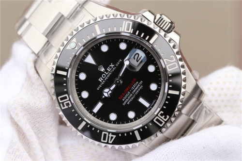 Rolex Sea-Dweller 126600 43mm 2017 Baselworld 50th Anniversary Black Ceramic ARF V2 1:1 Best Edition 904L SS Case and Bracelet A2824 (Correct Thick &