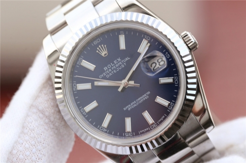 Rolex Datejust II 126334 41MM Noob Factory RE 1:1 Best Edition, 41MM, Stainless Steel, Blue Dial, Stainless Steel Bracelet, SWISS Rolex 3235 Automatic