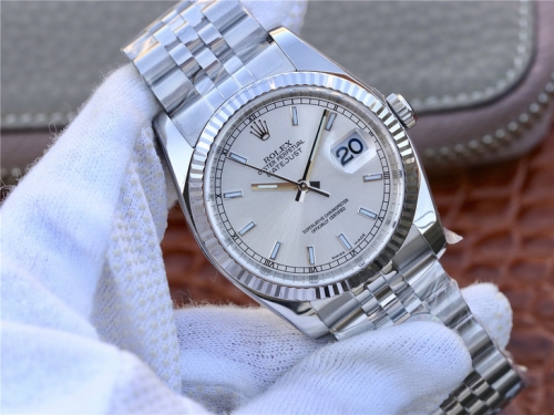 Rolex Datejust 36MM 116234 Noob Factory AR V2 1:1 Best Edition, Stainless Steel 904L, white Dial, Stainless Steel 904L Bracelet, SWISS Rolex 3135 Auto