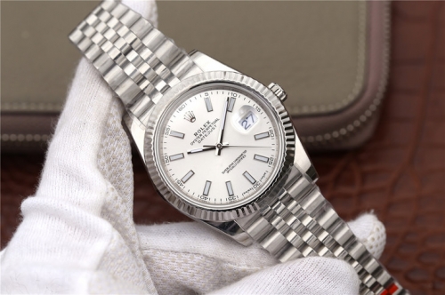 Rolex Datejust 36MM 116234 Noob Factory 1:1 Best Edition, Stainless Steel 316L, White Dial, Stainless Steel Bracelet, SWISS Rolex 3135 Automatic Movem