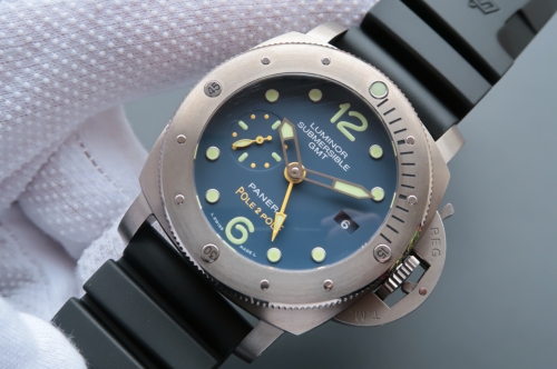 Panerai Luminor Submersible 1950 3 Days GMT  PAM719 Noob Factory VS V2 1:1 Best Edition GMT 47MM TitaniumSWISS Panerai P9001 Automatic Movement