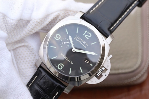 Mens Panerai Luminor Marina 1950 PAM312 VS V2 Stainless Steel Black Dial Swiss P9000 watches