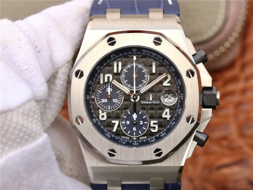 Mens Audemars Piguet Royal Oak Offshore Chronograph 2018 SIHH 26470 JF V2 Stainless Steel Black Dial Swiss 3126 watches
