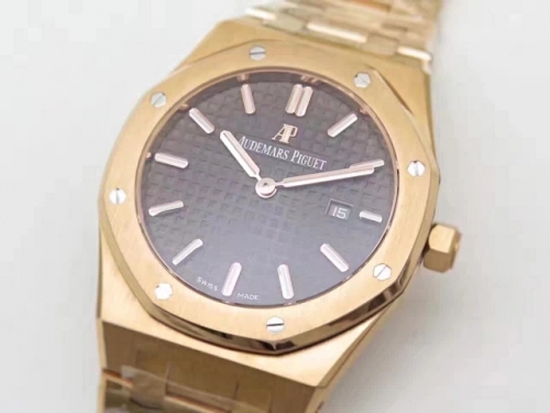 Audemars Piguet Royal Oak 15450 JF Rose Gold Black Dial Swiss 3120 ETA