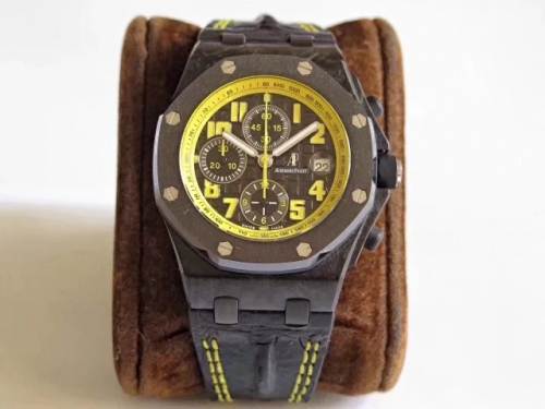 5A Audemars Piguet Royal Oak Offshore Bumble Bee 26176FO.OO.D101CR.02 JF V2 Forged Carbon Black Dial Swiss 7750