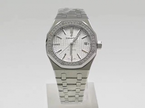 Audemars Piguet Royal Oak 15450 JF factory  Stanless Steel & Diamonds Silver Dial Swiss 3120