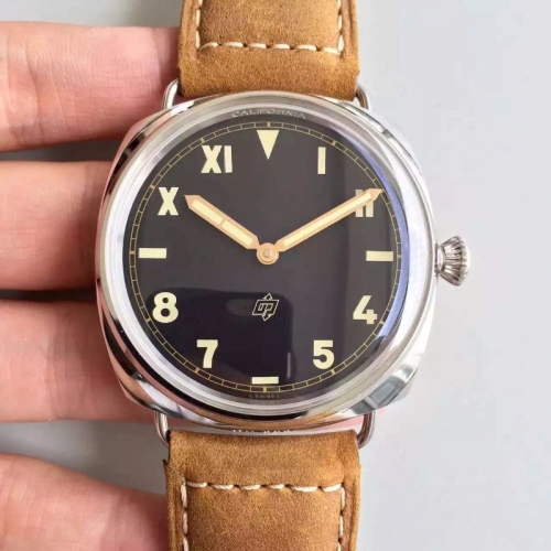 Panerai Radiomir PAM424 Q ZF Factory  1:1 Best Edition California Dial on Brown Asso Strap P.3000 Super Clone