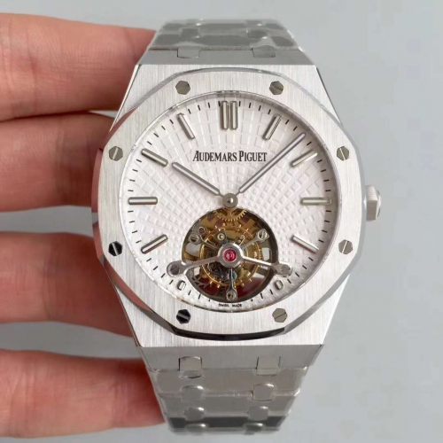 Audemars Piguet Royal Oak Tourbillon Extra Thin 26522OR.OO.120OR. R8 Stainless Steel White Dial Swiss 2924