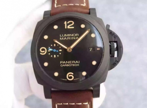 Panerai Luminor Marina 1950 PAM 661 ZF Factory  Carbotech Black Dial Swiss P9010