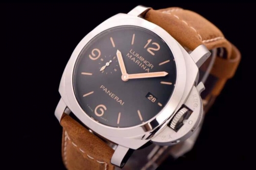XF factory Panerai PAM608, watch AISI316L steel case with Italian imported calfskin strap, ETA7750 automatic movement