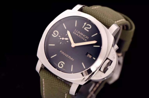 Panerai Luminor PAM618 XF Factory  Luminor Marina "Hong Kong" V6F Stainless Steel Case on Green Nylon Strap A.7750
