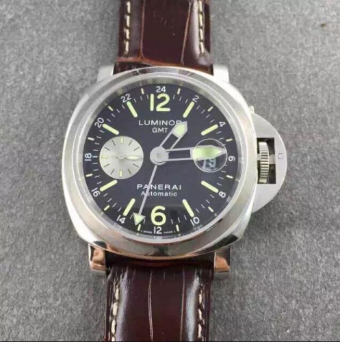 Panerai Luminor GMT PAM088 N Noob Factory  Stainless Steel Black Dial Swiss 7750