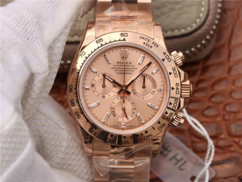 JH Factory Rolex Rolex Cosmic Time Full Rose Gold Daytona Daytona 116508 Men's Mechanical Watch V7 Edition