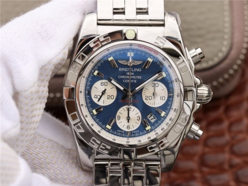 Breitling Chronomat 44 AB011012/B967/375A GF Factory Stainless Steel blue Dial Swiss 7750