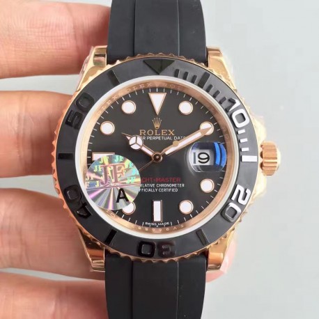 Rolex Yacht-Master 40 116655 2018 JF Factory  Rose Gold Black Dial Swiss 3135