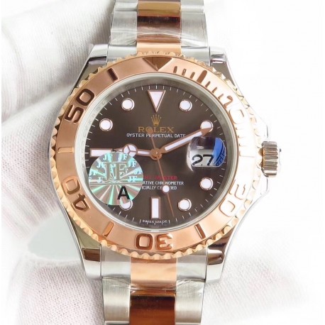 Rolex Yacht-Master 40 116621 JF Factory Stainless Steel & Rose Gold Chocolate Dial Swiss 3135