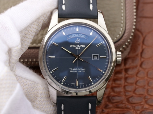Breitling Transocean Day & Date A453109T/C921/731P V7 Stainless Steel Blue Dial Swiis 2836 V7F Factory