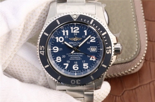 Breitling Superocean II 44MM A17392D8/C910-162A GF Factory Stainless Steel Blue Dial Swiss 2824
