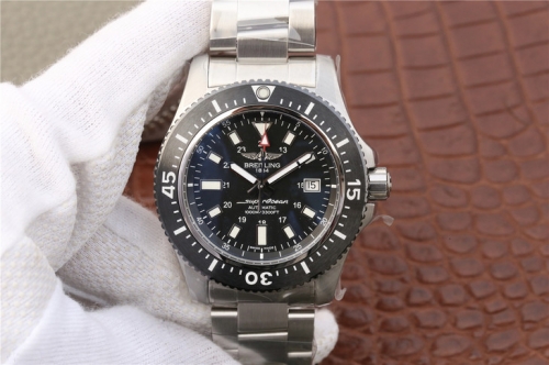 Breitling Superocean 44 Special Y1739310/BF45/162A GF Factory Stainless Steel Black Dial Swiss 2824-2