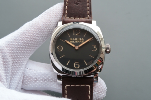Panerai Radiomir 1940 PAM587 47mm Stainless Steel Case noob V6F Factory  1:1 Best Edition Black Dial on Thick Brown Leather Strap P.300
