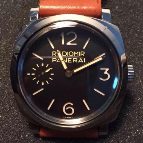 Panerai Radiomir 1940 PAM399 Stainless Steel Case 47mm SF Factory  1:1 Best Edition Black Dial on Brown Calf leather Strap A6497