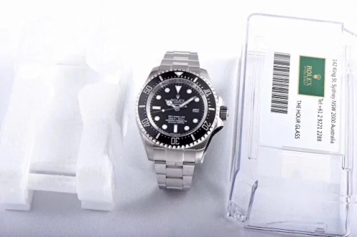 Rolex Sea-Dweller Deepsea 116660 904L Stainless Steel Black Dial AR Factory1:1 Best Edition On 904L Stainless Steel Bracelet SA.3135 (Correct Thick &