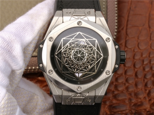 Hublot Big Bang Sang Bleu 415.NX.1112.VR.MXM16 45mm Hexagon Dial Special Limited TMF Factory Best Edition Black Rubber Strap HUB1213 (Miyota 8N24 Base