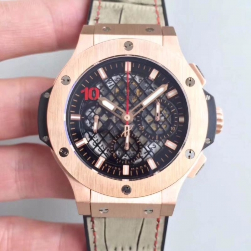 Hublot Big Bang Aero Bang Gold 311.PX.1180.GR HB Yellow Gold Black Skeleton Dial Swiss HUB4100