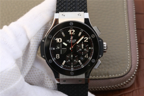 Hublot Big Bang Evolution 44mm Stainless Steel Ceramic 301.SB.131.RX 2011 Factory V6F on Black Rubber Strap HUB4100