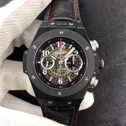 Hublot Big Bang Unico Magic Sapphire 411.JX.1170.RX 3A Stainless Steel & Ceramic Skeleton Dial Swiss HUB1242