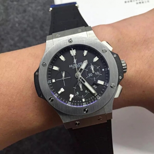 Hublot Big Bang 301.CK.1140.RX Ceramic Case Titanium Bezel HbbV6 Factory 1:1 Best Edition Black Dial On Black Rubber Strap HUB410