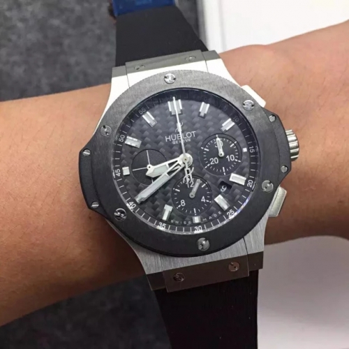 Hublot Big Bang Evolution 301.SM.1770.GR Stainless Steel Carbon Fiber Dial HBB V6F Factory  On Rubber Strap HUB4100